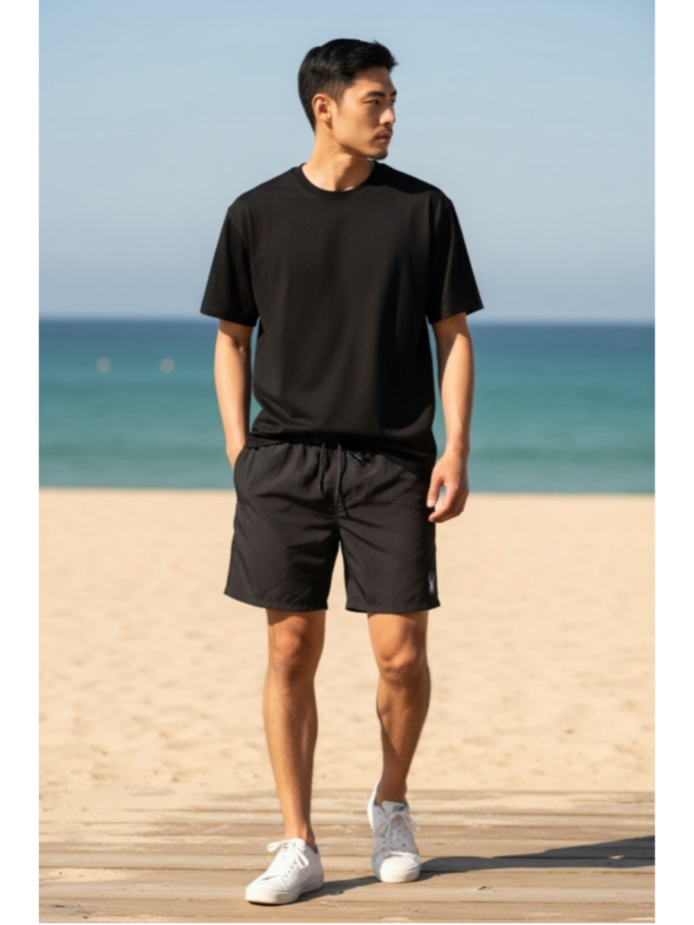 Men's Spyder Black Athletic swim Shorts M